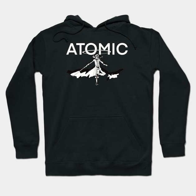 Cid Kagenou said I am ATOMIC in a cool black and white silhouette pose the Most iconic moment from the Eminence in Shadow anime show in episode 5 Hoodie by Animangapoi